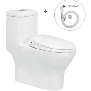 Bàn cầu một khối V45 + Vòi xịt VG826